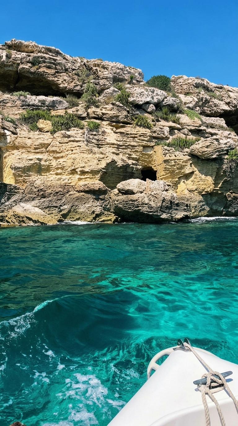 Cala del Bue Marino a Favignana, set del film The Odyssey